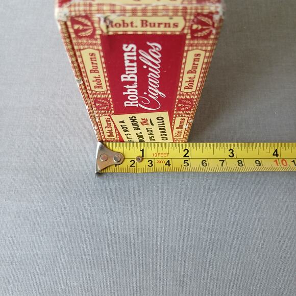 Robt. Burns vintage empty cigar box 5 cent Cigarillos General Cigar Co 5"x4"x2" - Picture 10 of 10